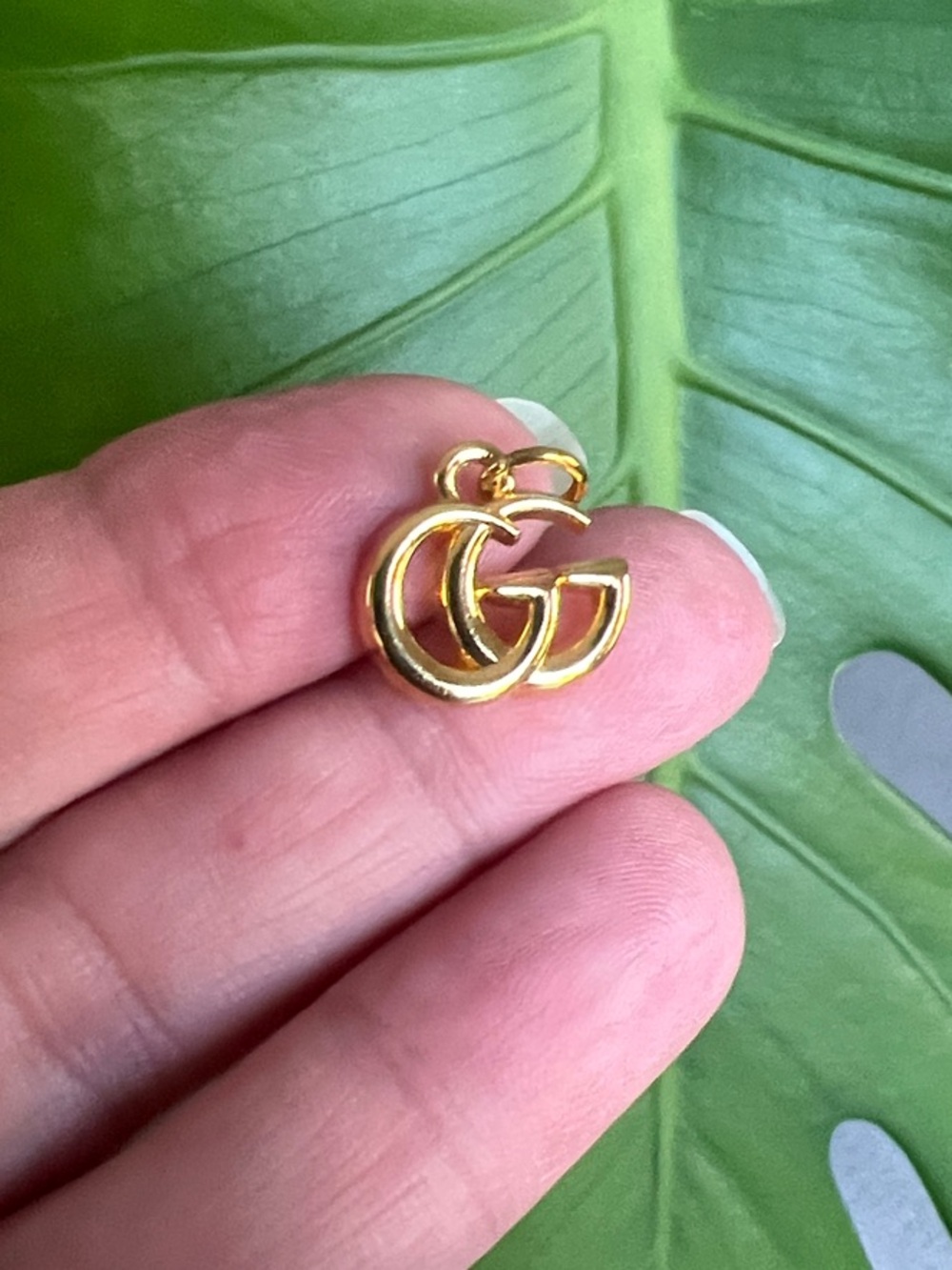 Gold Double G Pendant Charm